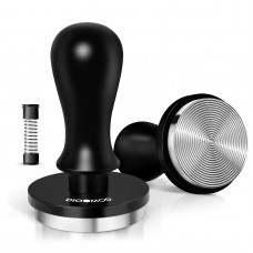 Dioomod 51mm Espresso Tamper – Spring Loaded Coffee Tamper Tool with 30lbs Pressure, Stainless Steel Flat Base for 51mm Portafilter Basket, Barista Accessories